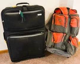 Rolling Travel Luggage & Hiking Backpack Set – Wheeled Suitcase and Outdoor Gear Bag