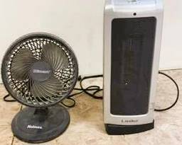 Lasko Space Heater & Holmes Desk Fan Set – Portable Heating and Cooling Appliances