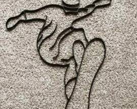 Modern Metal Snowboard Wall Art Sculpture – Abstract Athletic Figure Wall Décor
