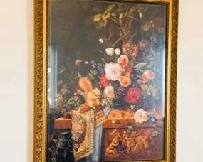 Floral Still Life Art Print – Signed Traditional Botanical Wall Décor