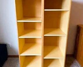 Modern Open Storage Bookcase – Light Wood Shelving Organizer Cabinet