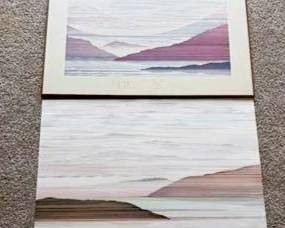 Marcus Uzilevsky “Jacob’s Dream” Signed Abstract Landscape Print – 1981 Framed Artwork