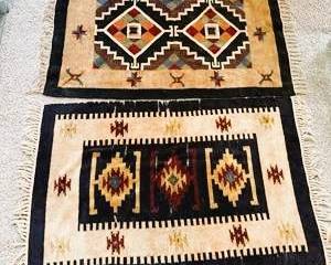 Southwestern Area Rugs Set – Native Geometric Pattern Accent Rugs