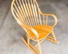 Windsor Style Wooden Rocking Chair – Natural Spindle Back Rocker