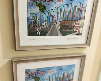 Welcome to Plymouth framed art 