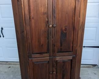 Corner Wood Armoir Stained Cherry $100