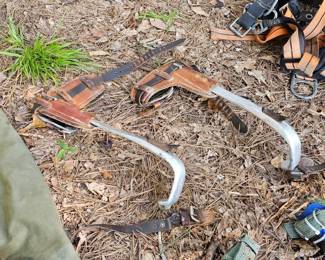 Leg spikes for tree climbing equipment $75 for Lot!