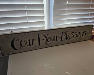 Sign: Count Your Blessings $10