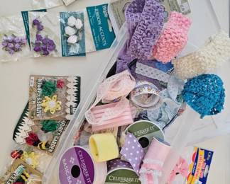 Overview of Stretchy Ribbon and Cute add-ons for headbands. $20