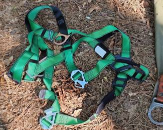 Another view of Tree climbing equipment $75 for Lot!