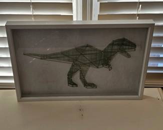 Set of 3 Dinosaur Decor Green String Art $20