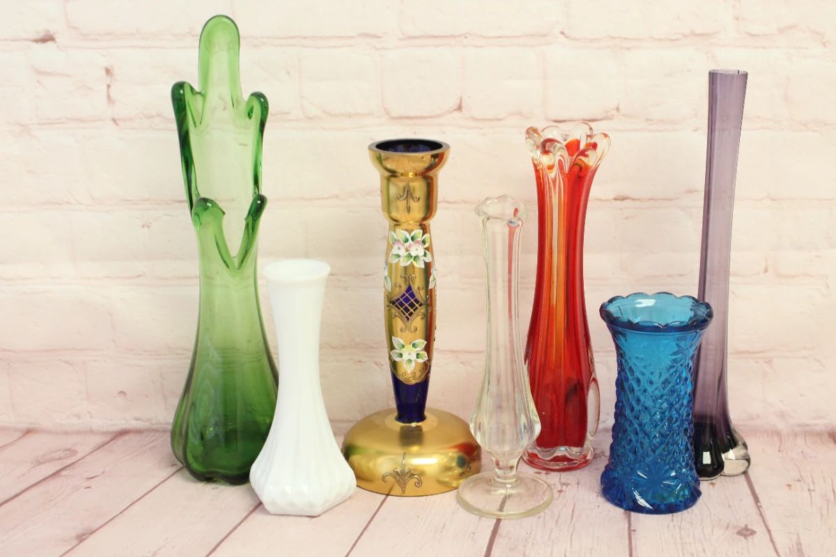 Mixed Lot of 7 Vintage Bud Vases