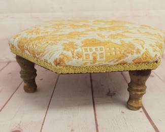 Vintage Toile Footstool