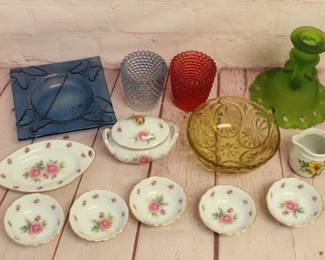 Eclectic Vintage Glass & Mini China Lot