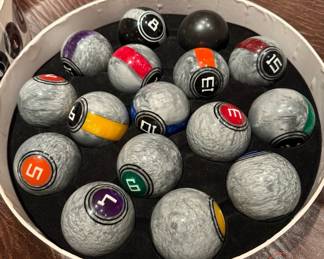 Elephant Lunar Rocks Billiard Balls Set