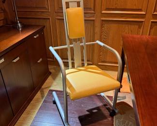 Aluminum Office Dining Arm Chair Warren McArthur/ Frank Lloyd Wright Style