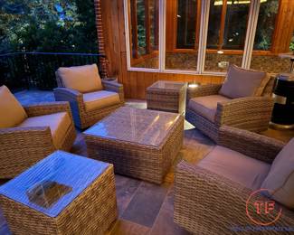 7 Piece Outdoor Wicker Patio Set