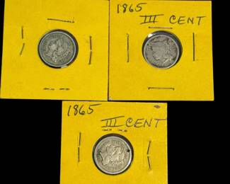 SILVER III (3) Cent Nickels