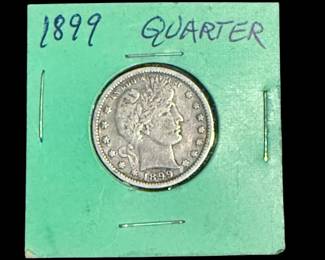 SILVER Barber Quarter