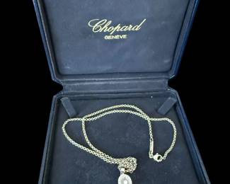 Chopard Happy Diamonds 18kt White Gold Diamond Necklace