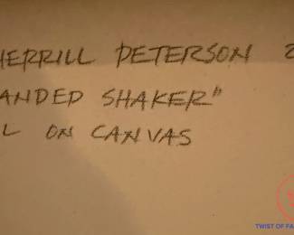 Original Oil on Canvas "Banded Shaker" by MERRILL PETERSON