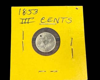 SILVER III (3) Cent Piece