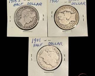 SILVER Barber Half Dollars