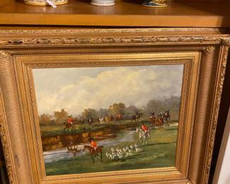 Framed oil painting