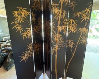 5 panel double sided Asian screen - geishas on the other side 50.5”H x 21”W (each panel)