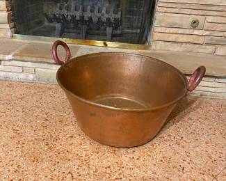 Large copper cauldron