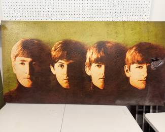 Giant canvas (48”W) of the Beatles. Ringo has a boo-boo but surely can be fixed. 