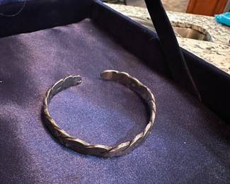 Cable style Cuff Bracelet