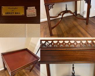  handcrafted Ardley Hall Chippendale Style Mahogany Tea Table