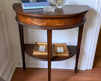 Vintage Ethan Allen Demilune Console Table