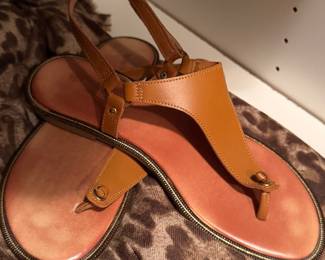 Coach & Four Leather Sandles Size 8.5