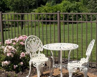 Cast Aluminum 3 Piece Bistro Set