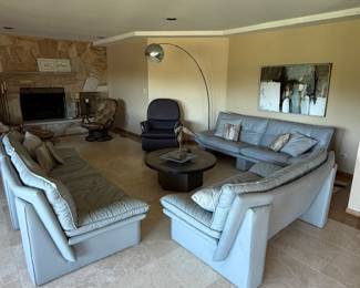 Nicoletti Salotti Postmodern Italian Leather Couches