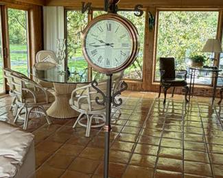 Doublesided Clock Weathervane Copper