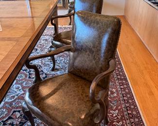 Shepherds Crook Leather Dining Chairs - 8 Available
