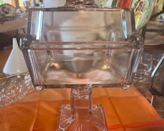 Adams Glass Covered Compote