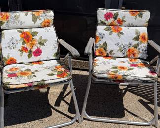 1960’s Finkle Aluminum Floral Chairs