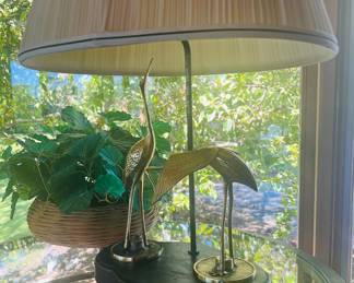 Brass Cranes Lamp