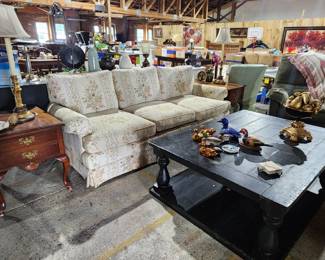 Sofa, End Tables, Solid Coffee Table