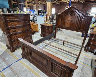 Queen Bed, Triple Dresser, Chest of Drawers