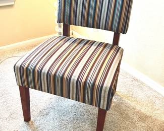Stripe accent chair