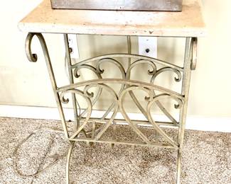 Metal and stone magazine holder