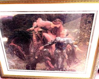 Custom framed Frank Dicksee print