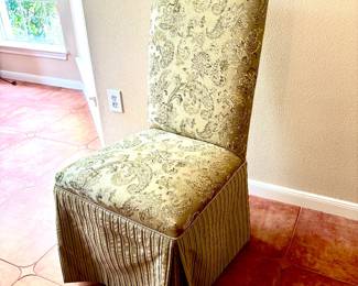 Rich upholstered dining chairs by Bisini 
