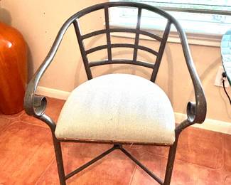 Pair of distinctive metal chairs