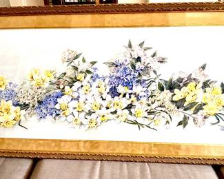 Long custom framed floral